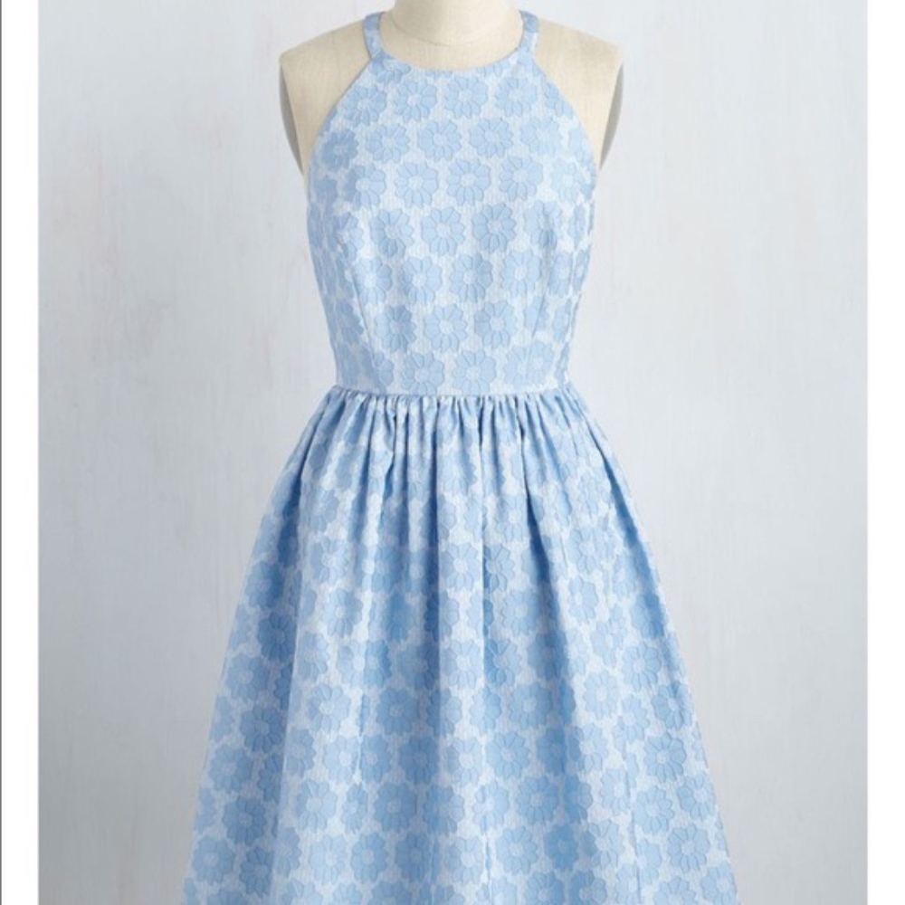 Wendy Bird Fleurs Truly Sky Blue 16 Mocloth